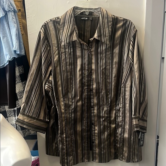Apt. 9 Tops - Apt. 9 Striped Button-Up Shirt
